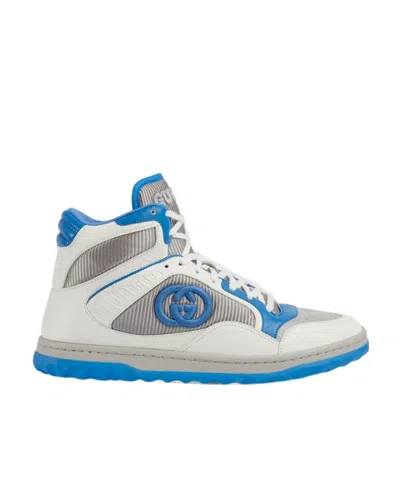 Gucci Mac80 High-top Leather Sneakers In White