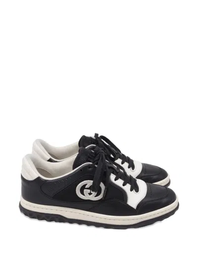 Pre-owned Gucci Mac80 Panelled Sneakers In Black