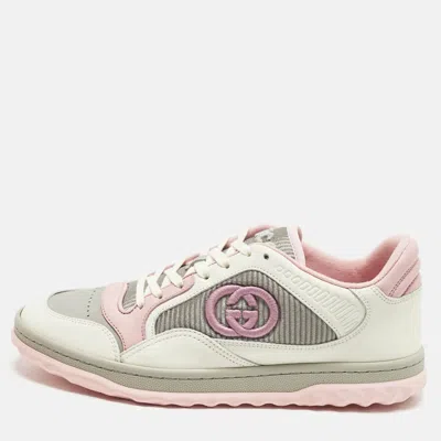 Pre-owned Gucci Mac80 Size 38 Multicolor Leather And Fabric Low Top Sneakers