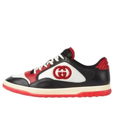 Gucci Mac80 Sneaker With Interlocking G Embroidery 'black Red'