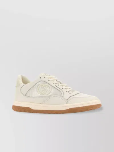Gucci Mac80 Sneakers In Chalk Fabric And Leather