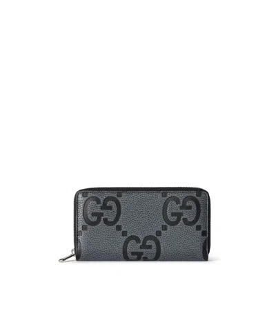 Gucci Magg Xi Zipper Wallet In Grey