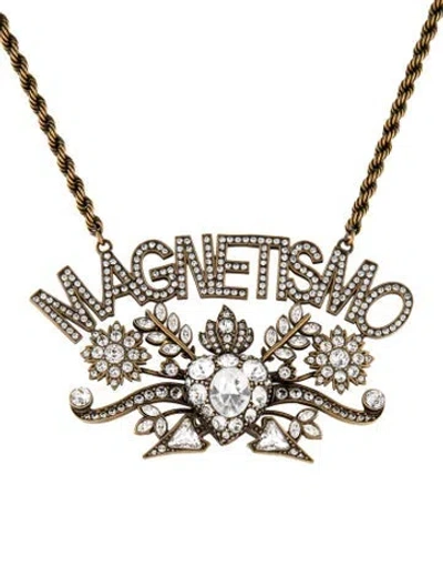 Pre-owned Gucci Magnetismo Pendant Necklace, 19" In Multi
