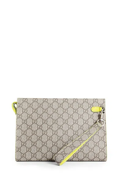 Gucci Man Beige Clutches & Pouches