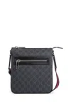 Gucci Web Stripe Gg Canvas Crossbody Bag In Black