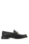 GUCCI GUCCI MAN BLACK LEATHER LOAFERS