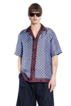 Gucci Man Blue Shirts In Blue