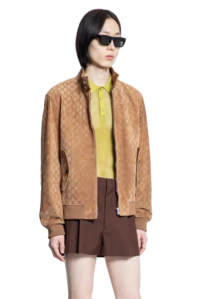 GUCCI GIACCA BOMBER IN SUEDE GG