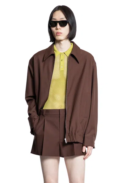 GUCCI GIACCA IN TWILL DI LANA CON LOGO
