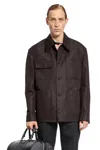 Gucci Men Technical Cotton-blend Jacket In Brown