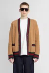 Gucci Web Stripe-trim Wool Cardigan In Multi