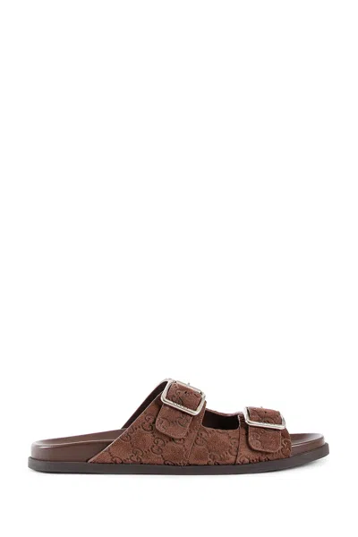 GUCCI GG SUEDE SANDALS