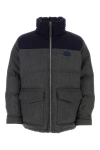 Gucci Dark Grey Wool Blend Down Jacket In Gray