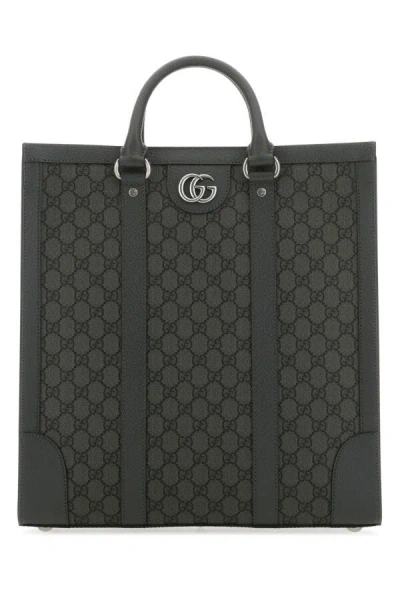 Gucci Man Gg Supreme Fabric And Leather Ophidia Shopping Bag In Multicolor