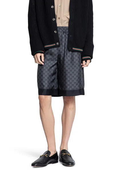 Gucci Man Grey Shorts & Skirts In Black