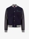 Gucci Wool Bomber Jacket In Blue