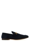 GUCCI GUCCI MAN NAVY BLUE SUEDE LOAFERS