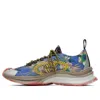 Gucci Marble And Floral Run Sneakers 'blue Yellow White'