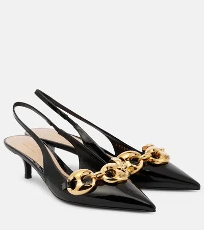 Gucci Marina Leather Pumps In Black