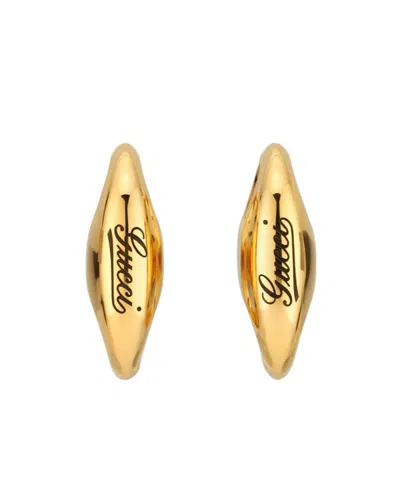 Gucci Marina Sculptured Drop Earrings In Yellow
