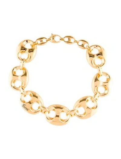 Pre-owned Gucci Mariner Chain Link Collar Necklace, 17.5" In Multi