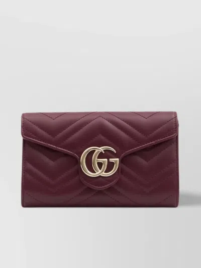 Gucci Marmont 2.0 Gg Clutch Bag In Purple