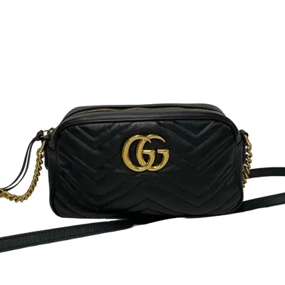Gucci Marmont Black Leather Shoulder Bag ()