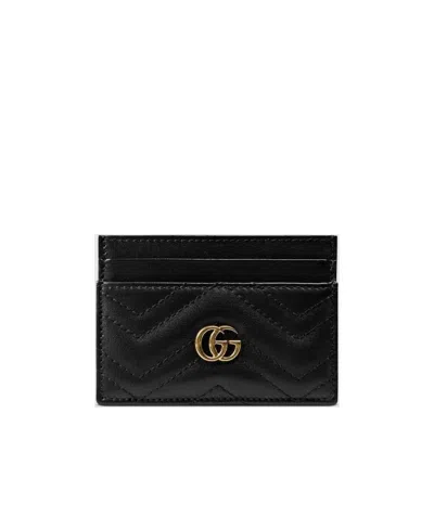 GUCCI GUCCI GG MARMONT MATELASSÉ CARDHOLDER