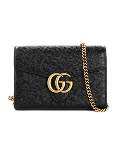 Gucci Marmont Crossbody Bag In Black
