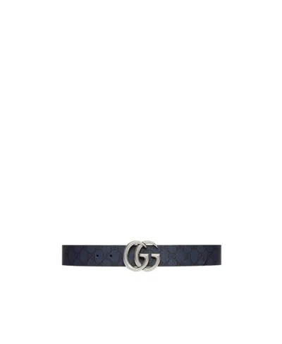 Gucci Marmont Double G Reversible Belt In Black