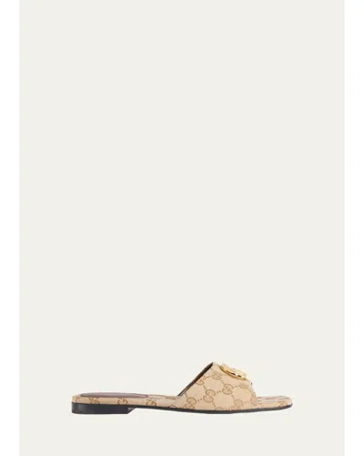 Gucci Marmont Gg Canvas Slide Sandals In Multi