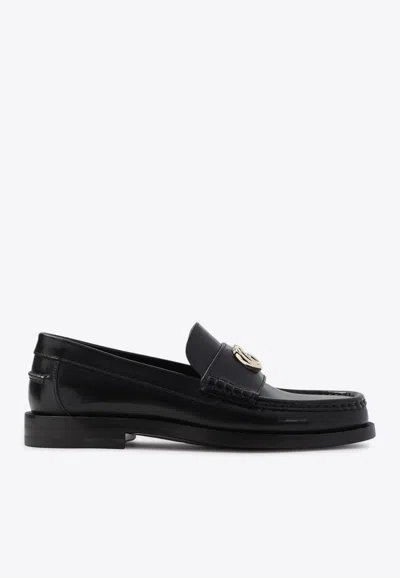 Gucci Marmont Gg Leather Loafers In Black