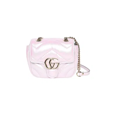 Pre-owned Gucci Marmont Mini Shoulder Bag 'iridescent Escape Pink' | Women's Size Onesize