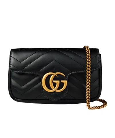 Gucci Marmont Mini Woc Bag In Black