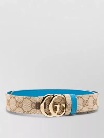 Gucci Marmont Reversible Belt Adjustable Length In Blue