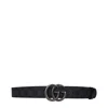 Gucci Monogram Pattern Leather Belts In Orange