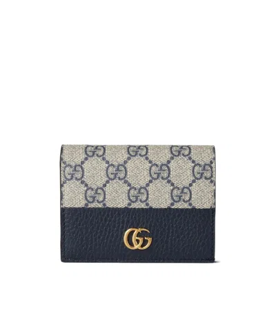 Gucci Marmont Series Two-color Card Bag In Black