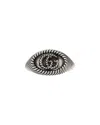 Gucci Silver Interlocking G Medium Logo Ring In Metallic