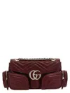 Gucci Small Gg Marmont Shoulder Bag In Bordeaux