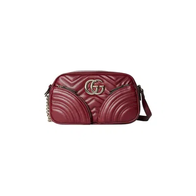 Pre-owned Gucci Marmont Small Shoulder Bag 'rosso Ancora' | Red | Women's Size Onesize