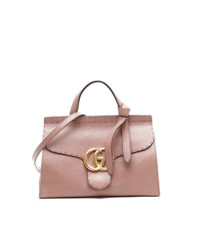 Gucci Marmont Small Top Handle Bag In Pink