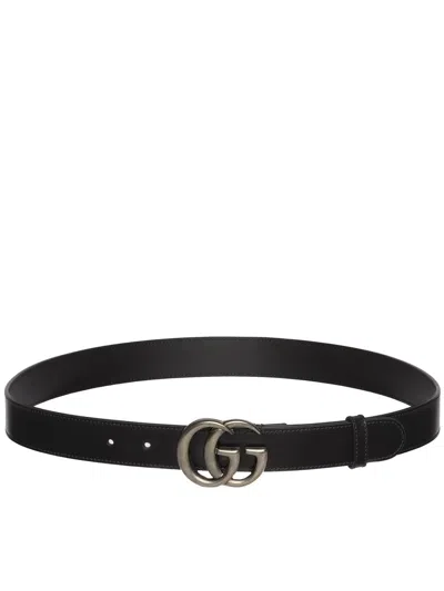 Gucci Marmont Thin Belt Accessories In Black