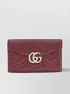Gucci Marmont Wallet Chain Chevron Pattern Flap In Pink