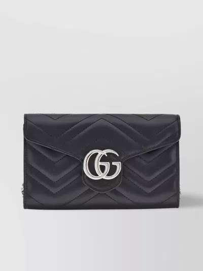 Gucci Marmont Wallet Chain Shoulder Bag In Black