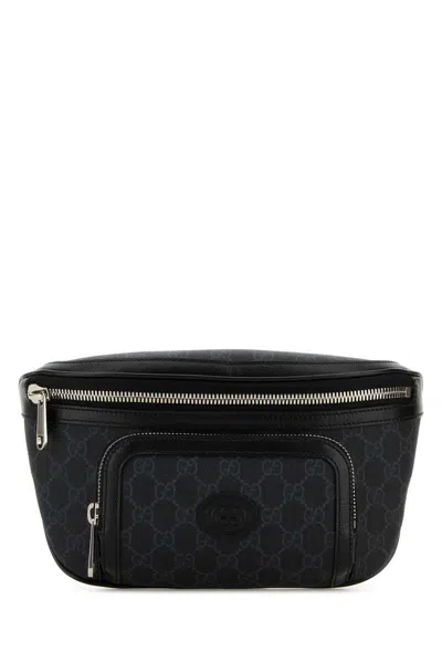 Gucci Large Gg Supreme Belt Bag In Black