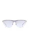 Gucci Mask-frame Metal Sunglasses In Purple
