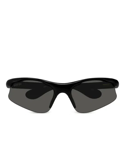Gucci Mask-frame Sunglasses In Black