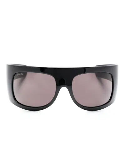 Gucci Mask-shaped Tinted Sunglasses In Black