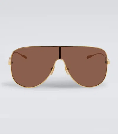 Gucci Mask Frame Sunglasses In Brown