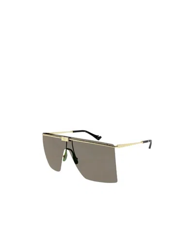 Gucci Mask-frame Sunglasses In Yellow